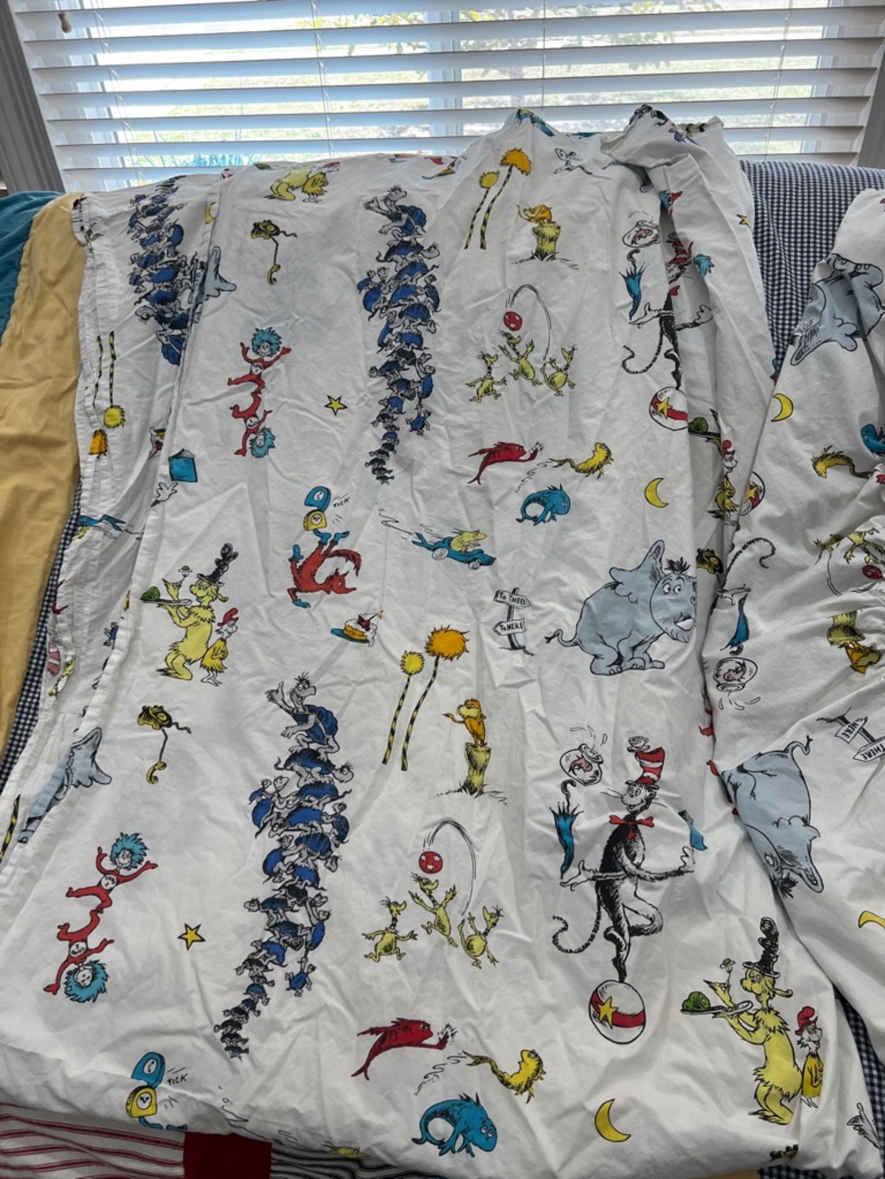 Pottery Barn Kids & Dr. Seuss 5 PCs. Set Bending Comforter Sheets Shams Sz Twin - Picture 9 of 14